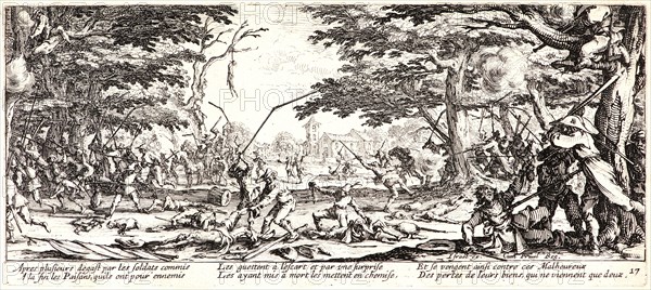 Jacques Callot (French, 1592 - 1635). Revenge of the Peasants (La Revanche des Paysans), 1633. From The Large Miseries of War (Les Grandes MisÃ¨res de la Guerre). Etching. Second state.