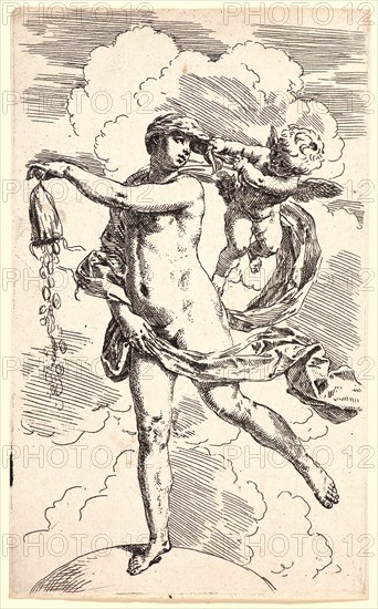 Simone Cantarini (Italian, 1612 - 1648). Fortune (La Fortune), 17th century. Etching. Plate: 234 mm x 144 mm (9.21 in. x 5.67 in.). First of two states.