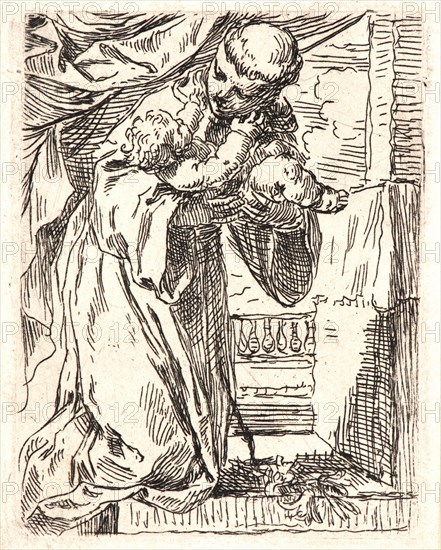 Simone Cantarini (Italian, 1612 - 1648). St. Anthony of Padua, 17th century. Etching on laid paper. Only state.