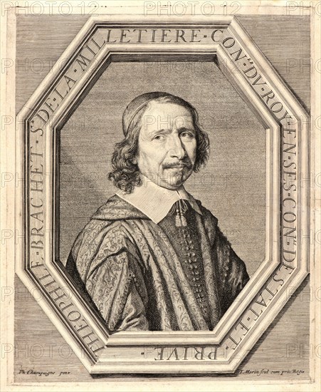 Jean Morin (French, ca. 1590-1650) after Philippe de Champaigne (French, 1602 - 1674). Théophile Brachet, 17th century. Etching and engraving.