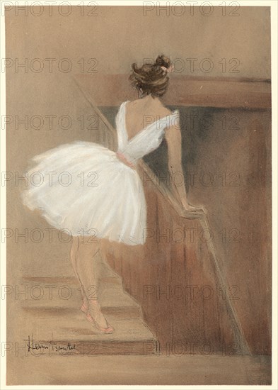 Henri Boutet (French, 1851 - 1919). Dans les Coulisses, ca. 1897. Collotype of a pastel drawing on wove paper. Sheet: 405 mm x 308 mm (15.94 in. x 12.13 in.).
