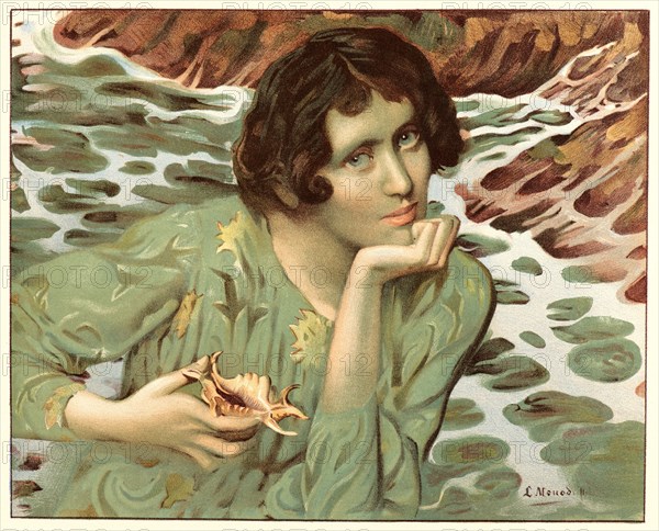 Lucien Hector Monod (French, active late 19th century). La Voix des Sources, ca. 1899. Color lithograph on wove paper. Sheet: 405 mm x 308 mm (15.94 in. x 12.13 in.).