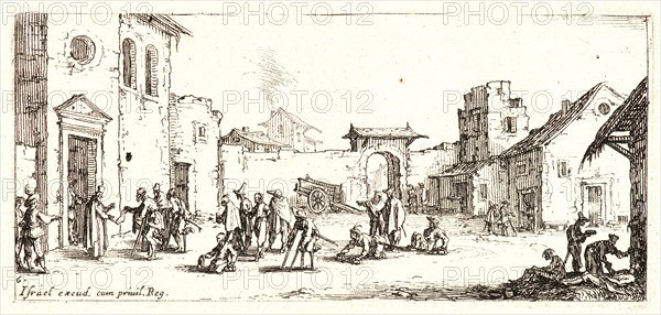 Jacques Callot (French, 1592 - 1635). The Hospital (L'Hopital), 1636. From The Small Miseries of War (Les Petites MisÃ¨res de la Guerre). Etching. Second of two states.