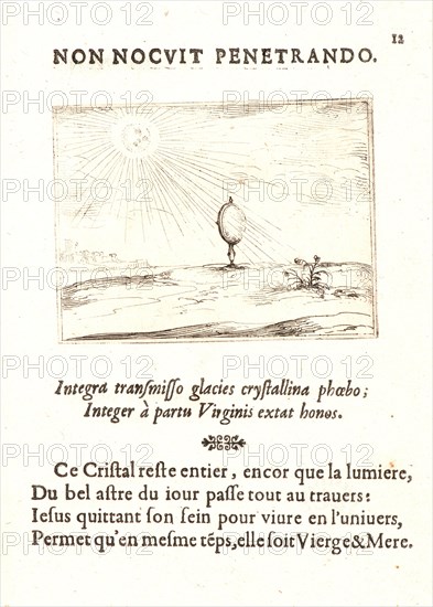 Jacques Callot (French, 1592 - 1635). Les Rayons du Soleil, 17th century. From The Life of the Virgin in Emblems (La Vie de la MÃ¨re de Dieu représentée par des. Etching. First of two states.