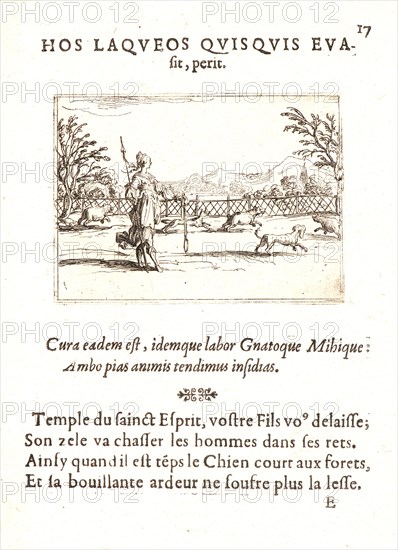 Jacques Callot (French, 1592 - 1635). La Chasseresse, 17th century. From The Life of the Virgin in Emblems (La Vie de la MÃ¨re de Dieu représentée par des. Etching. First of two states.