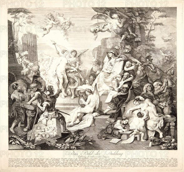 Franz Anton Maulbertsch (Austrian, 1724-1796). Das Bild der Duldung, 1785. Engraving and etching. Plate: 490 mm x 526 mm (19.29 in. x 20.71 in.).