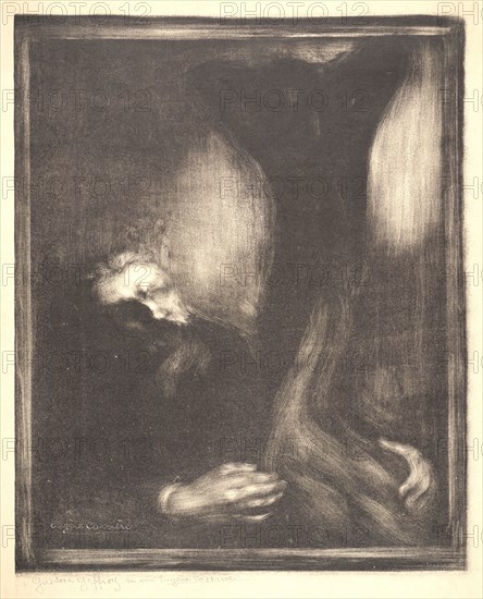 Eugène Carrière (French, 1849 - 1906). Rodin Sculptant, 1900. Lithograph on wove paper. Sheet: 616 mm x 494 mm (24.25 in. x 19.45 in.).