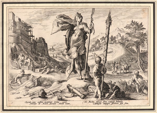 Anonymous after Hendrick Goltzius (Dutch, 1558 - 1617). The Age of Bronze, ca. 1589. From Metamorphoses. Engraving on wove paper. Plate: 176 mm x 252 mm (6.93 in. x 9.92 in.).