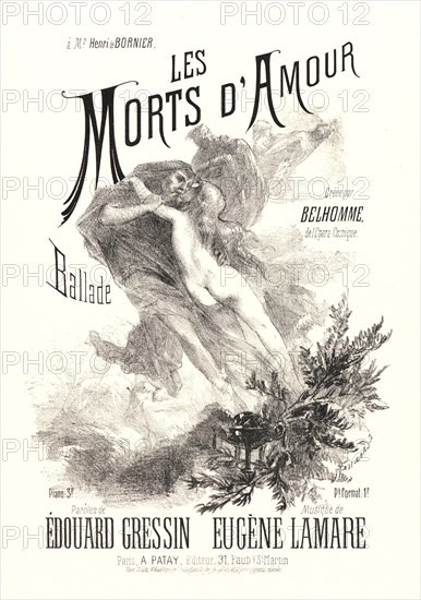 EugÃ¨ne CarriÃ¨re (French, 1849 - 1906). Les Morts d'Amour, 1885 (possibly). Lithograph. Second state.