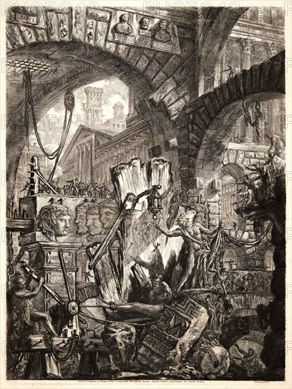 Giovanni Battista Piranesi (Italian, 1720 - 1778). The Man on the Rack, 1761. From Carceri d'Invenzione di G. Battista Piranesi, Archit[etto] Vene[ziano]. Etching on laid paper. Plate: 560 mm x 415 mm (22.05 in. x 16.34 in.). Fifth of six states.