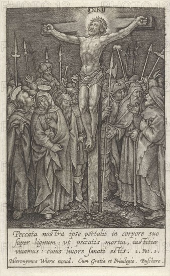Christ on the cross, Hieronymus Wierix, 1563 - before 1619