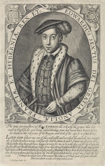 Portrait of Edward VI, King of England, Simon van de Passe, 1618