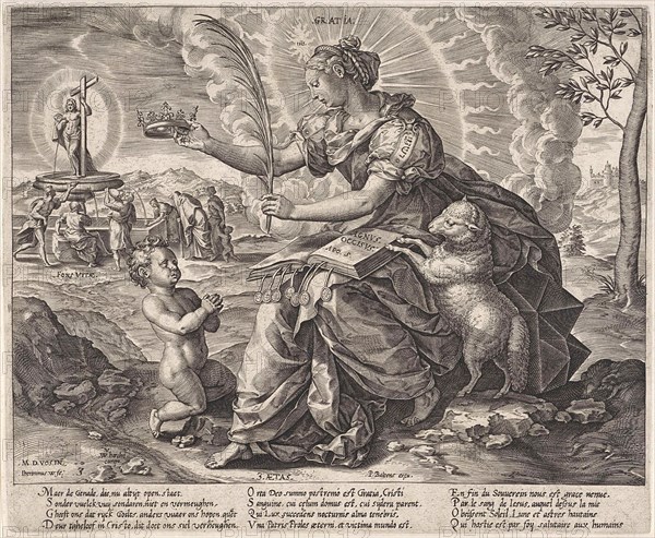 The Iron Age: the law of the grace of the New Testament, Hieronymus Wierix, Pieter Balten, 1563 - before 1580