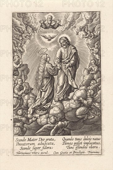 Assumption of Mary, Hieronymus Wierix, Anonymous, 1563 - before 1619