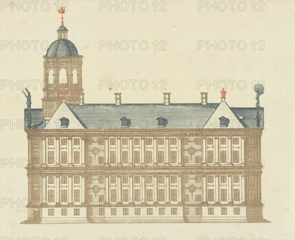 Side wall of the Town Hall in Amsterdam, The Netherlands, Anonymous, Carel Allard, Johan Teyler, 1695 - 1699