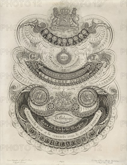 Calligraphy on the concordat between the Courts of Rome and William I, 1827, Antoine Delacroix, Dewasme-Plétinckx, 1827