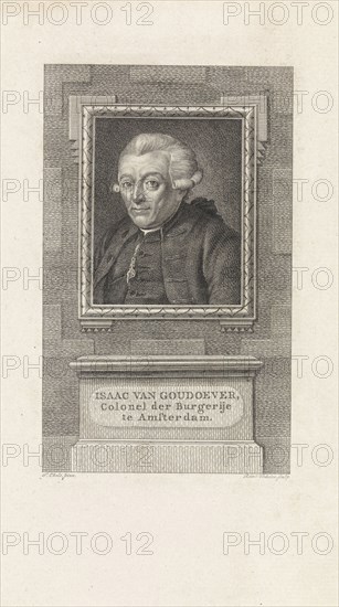 Portrait of Isaac van Goudoever, print maker: Reinier Vinkeles, Jan Ekels II, 1786 - 1809