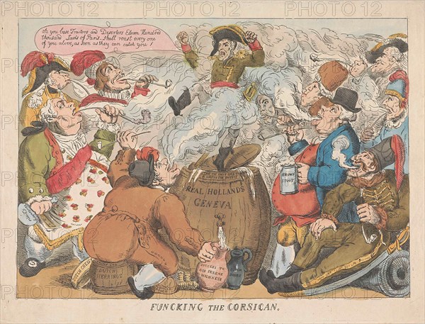 Fumigation of the Corsican, 1813, Anonymous, Thomas Rowlandson, 1813 - 1815