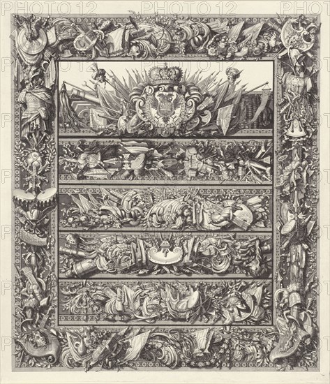 War Trophies and the coat of arms of Charles V of Habsburg, Anonymous, 1683-1783