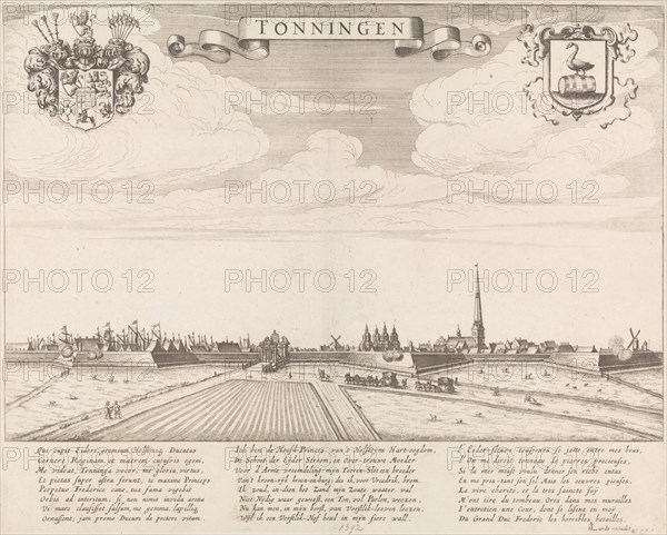 View of Tonning, Julius Milheuser, Anonymous, Hugo Allard, 1650