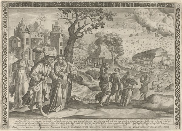 Embarkation of Noah's Ark, Jan van Londerseel, Claes Jansz. Visscher (II), Nicolaes Visscher (I), 1585 - 1625