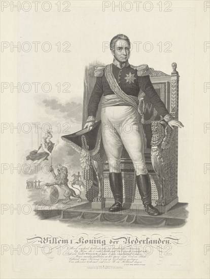 Portrait of Frederick William I, King of the Netherlands, Willem Hendrik Hoogkamer, Hendrik Klouzing II, Adriaan van der Hoop Jr., 1815-1864