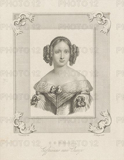 Portrait of Sophie of WÃ¼rttemberg, Dirk Jurriaan Sluyter, 1839 - 1886