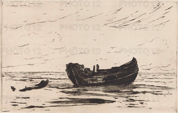 Wreck of a fishing boat, Carel Nicolaas Storm van 's-Gravesande, 1893