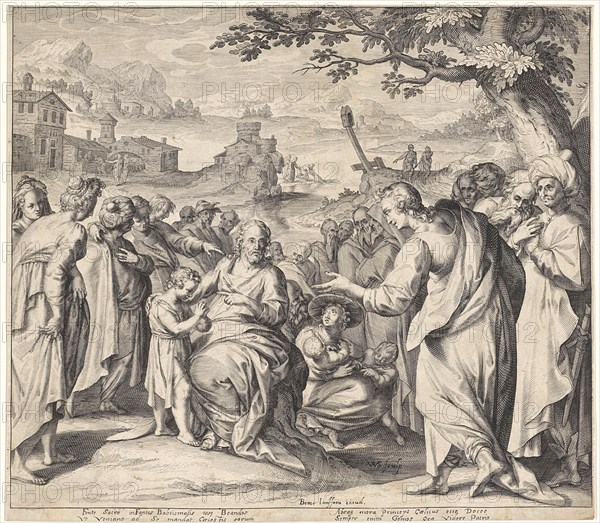Christ blessing the children, Claes Jansz. Visscher Willem Isaacsz. van Swanenburg (II), 1601 - 1652