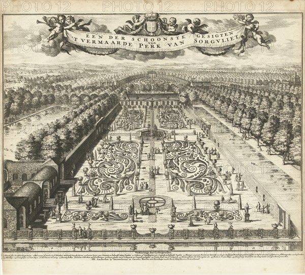 Parterre Garden at Zorgvliet, Johannes Jacobsz van den Aveele, Johannes Covens and Cornelis Mortier, Staten-Generaal, c. 1691 - in or before 1698