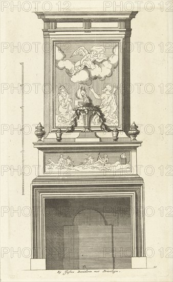 Interior, decoration, design, ornament, ornamental, architecture, Cornelis Danckerts (I), Pierre Bullet, Justus Danckerts, c. 1675 - c. 1686