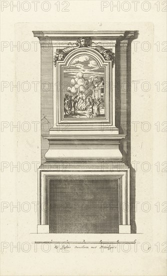 Chimney, interior, decoration, design, ornament, ornamental, architecture, Cornelis Danckerts (I), Pierre Bullet, Justus Danckerts, c. 1675 - c. 1686