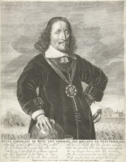 Portrait of Witte Cornelisz de With, Abraham Bloteling, Simon de Vlieger, Clement de Jonghe, 1658 - 1690