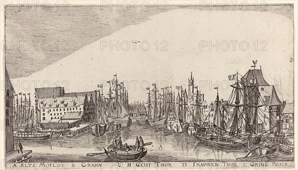 In and around the city of Danzig Series of 14 numbered prints, Aegidius Dickmann, Frederik de Wit, 1605 - 1705