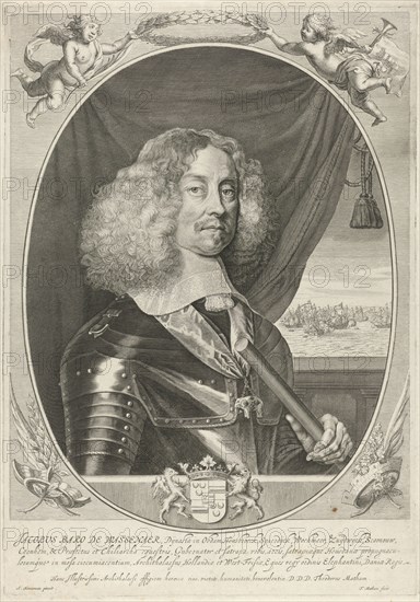 Portrait of Jacob Baron of Wassenaer heer van Obdam, print maker: Theodor Matham, Adriaen Hanneman, 1658 - 1676