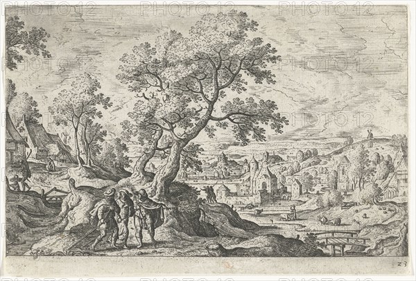 Emmaus, Hans Bol, Anonymous, c. 1550 - c. 1650