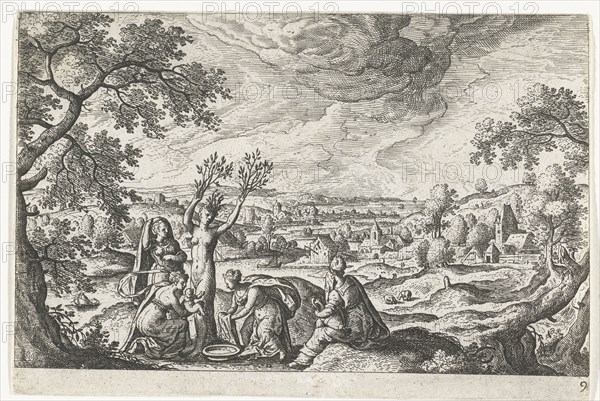 Birth of Adonis, Hans Bol, Anonymous, c. 1550 - c. 1650