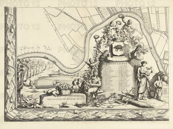 Map of the heerlijkheid Maarsseveen, The Netherlands, Philibert Bouttats, 1665 - 1731