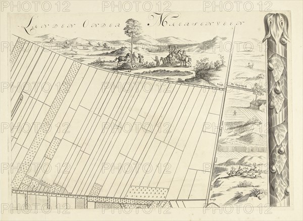 Map of the heerlijkheid Maarsseveen, The Netherlands, Philibert Bouttats, 1665 - 1731