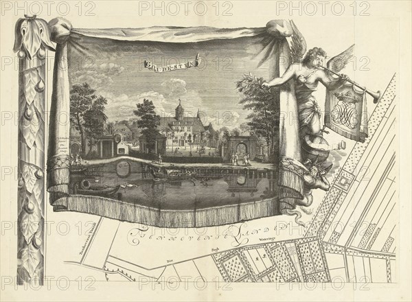 Map of the heerlijkheid Maarsseveen, The Netherlands, Philibert Bouttats, 1665 - 1731