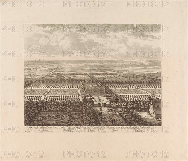 Bird's-eye-view of Soestdijk Palace, The Netherlands, Bastiaen Stopendael, Hendrik de Leth, Staten van Holland en West-Friesland, 1647 - 1693