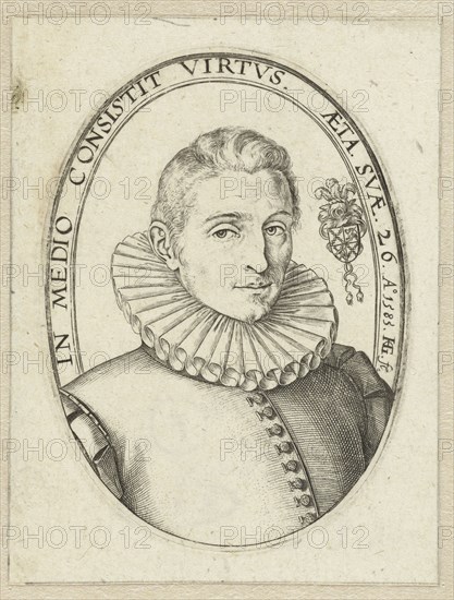 Portrait of a 26-year-old man, Hendrick Goltzius, 1585