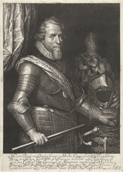 Portrait of Maurits, Prince of Orange, Willem Jacobsz. Delff, Philips Jacobsz van Steenwegen, 1607 - 1625