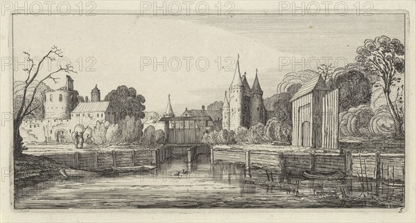 View of a castle, Gillis van Scheyndel (I), Anonymous, 1605 - 1652
