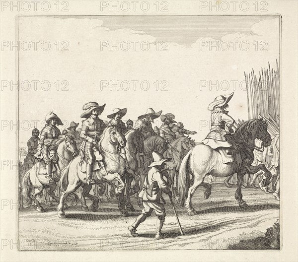 Exodus from the Spanish army from Maastricht, 1632 (plate 5), Jan van de Velde (II), Jan Martszen de Jonge, Claes Jansz. Visscher (II), 1632