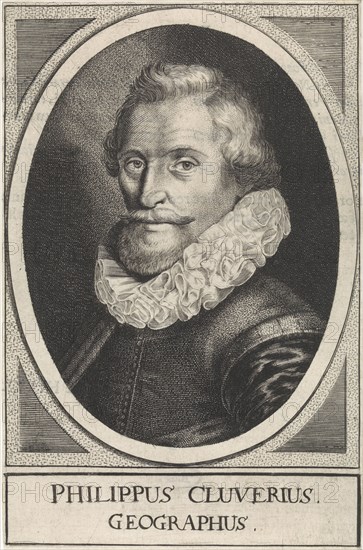 Portrait of Philipp Cluver, print maker: de Passe workshop of, Abraham Elzevier I, 1625