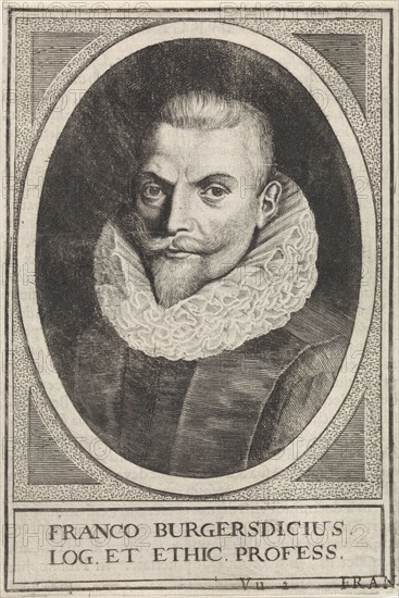 Portrait of Franco Petri Burgersdijck, professor at Leiden, The Netherlands, print maker: de Passe (workshop of), Dating 1625