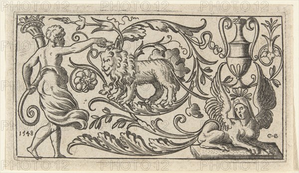 Frieze with lion, Anonymous, 1548