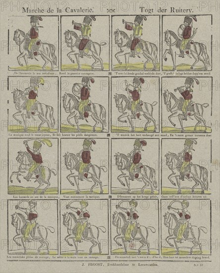 Walk of the cavalry, Germany, J. Proost, Philippus Jacobus Brepols, Anonymous, 1800 - 1833