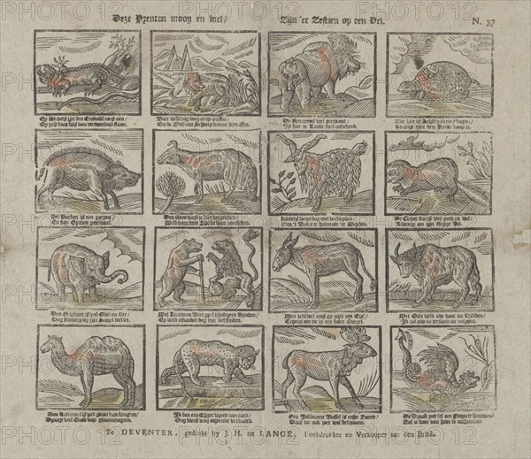 Prints, Jan Hendrik de Lange, print maker: Anonymous, 1787 - 1822